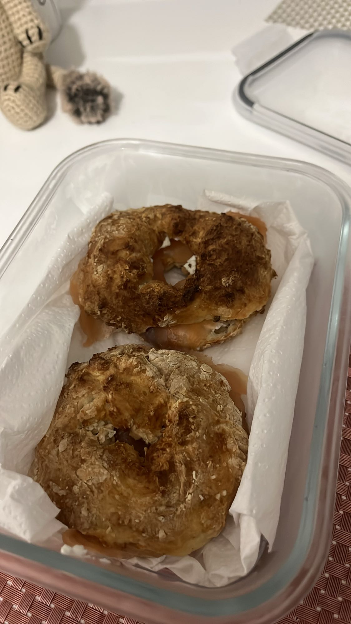 Bagel maison protéiné au saumon et carré frais 0%