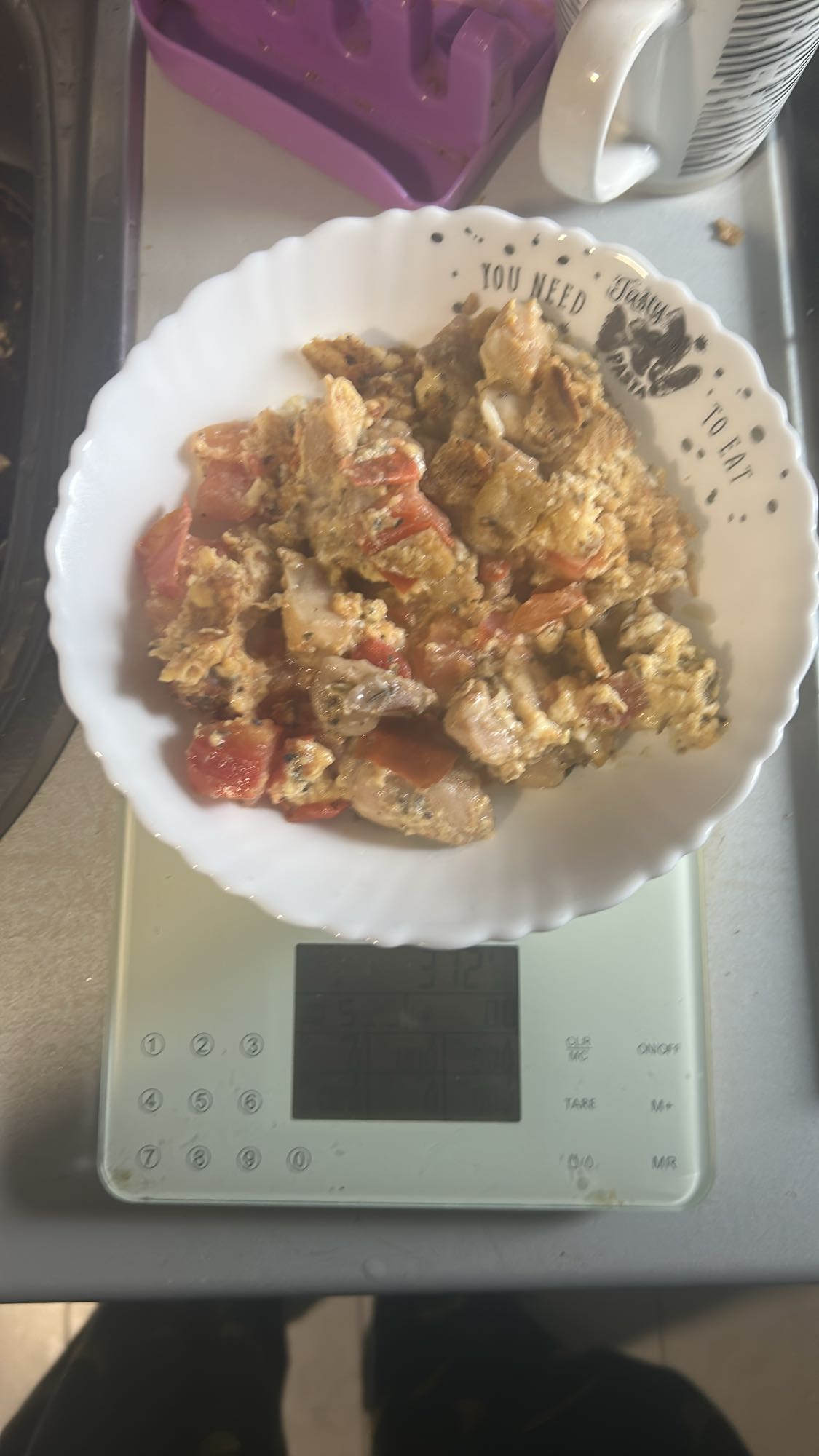 Chicken egg tomato mix