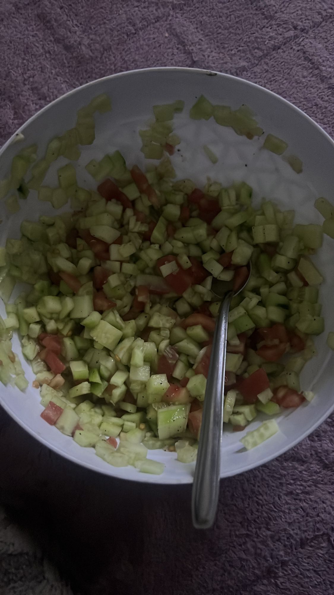 Salade concombre tomate