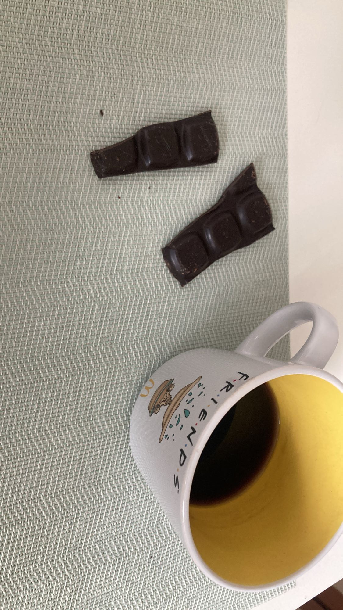 Dark chocolate and coffee