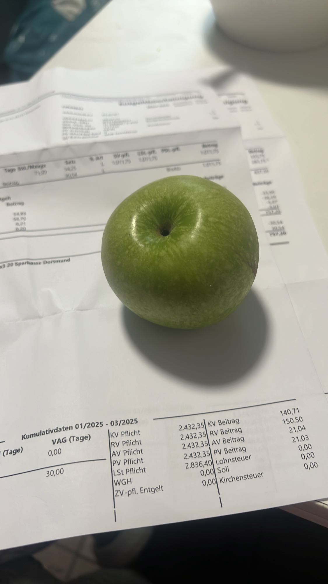 Grüner Apfel Snack