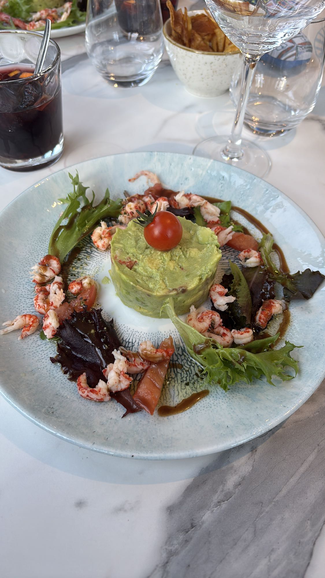 Salade avocat crevettes