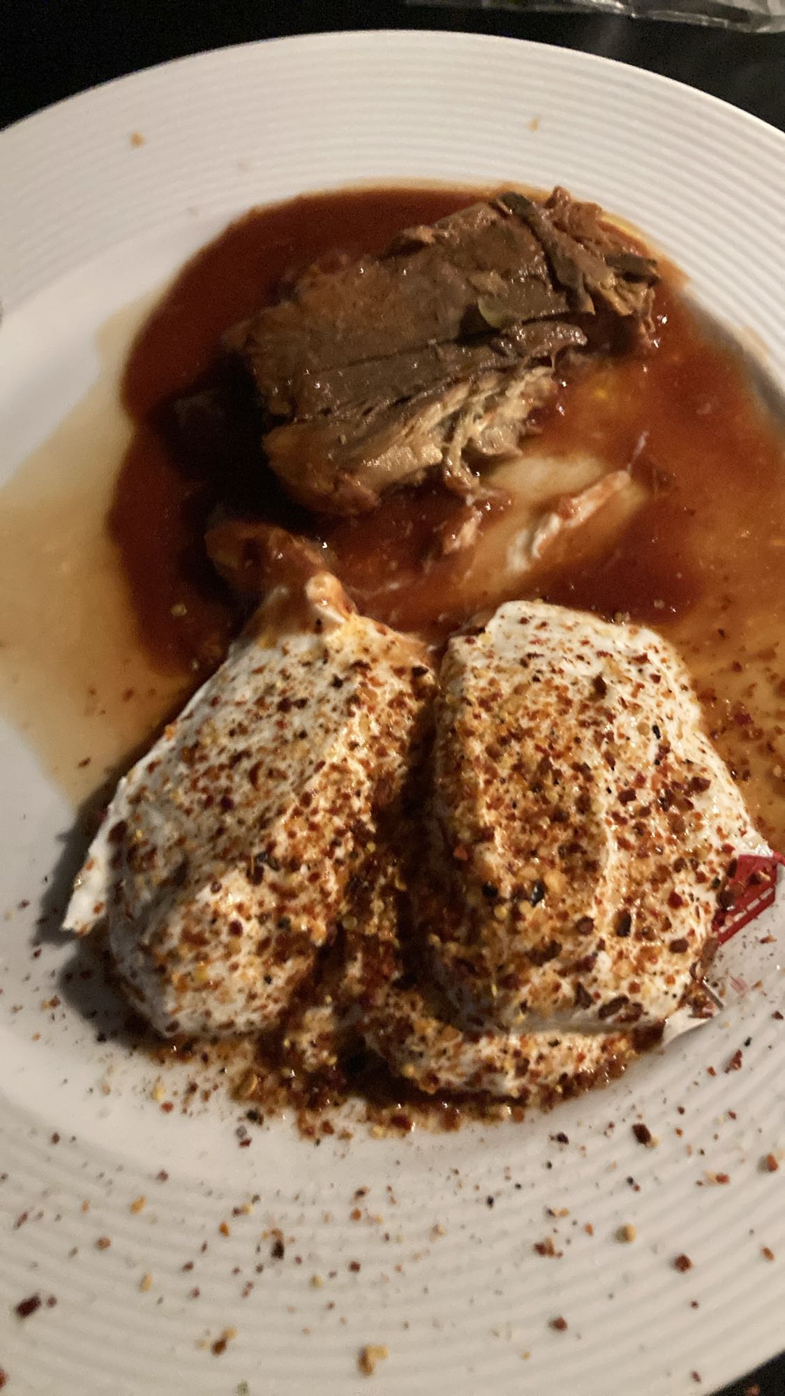 Makrill med kvarg och tomatsås