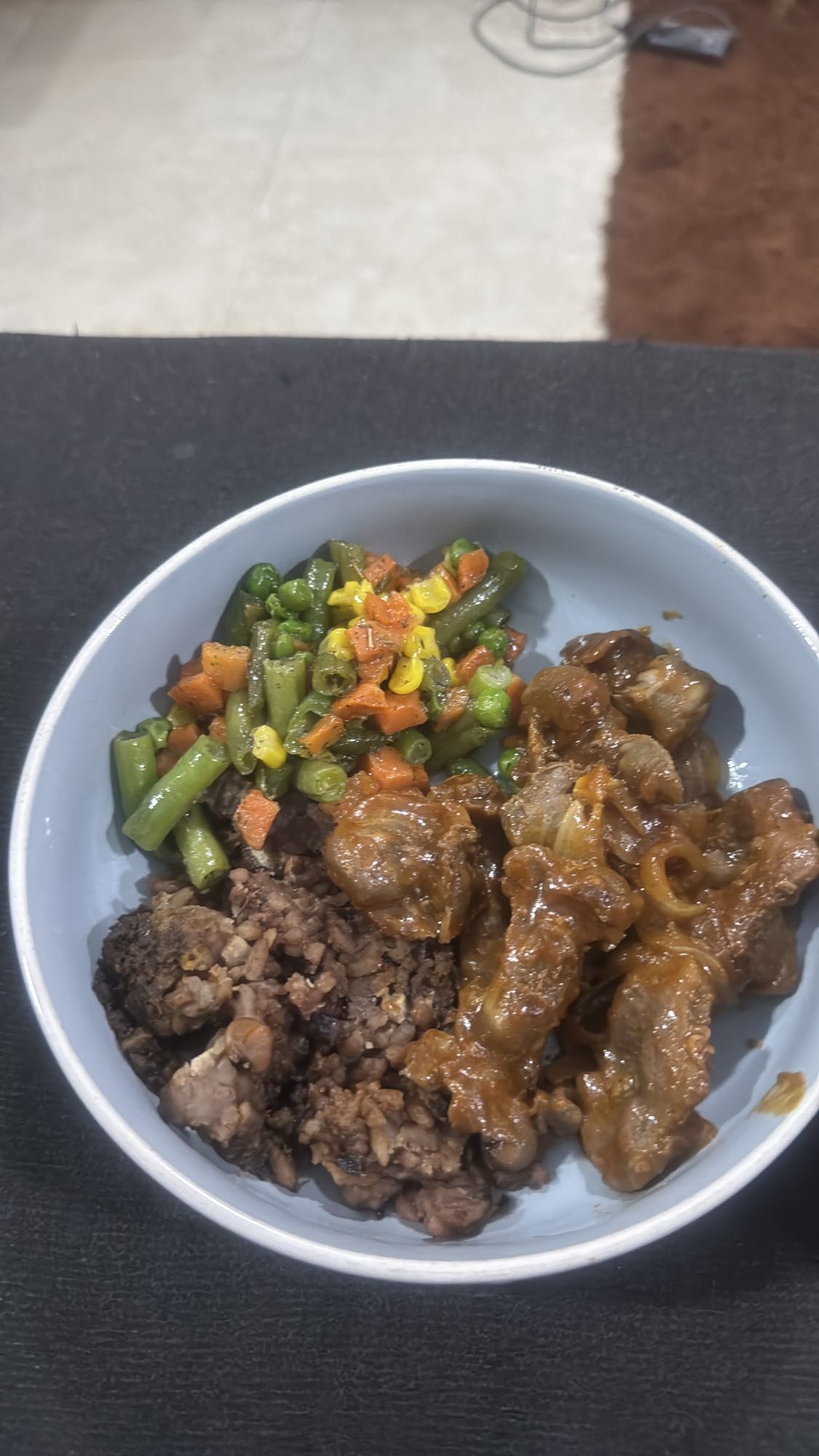 Beef Veggie Rice Bowl