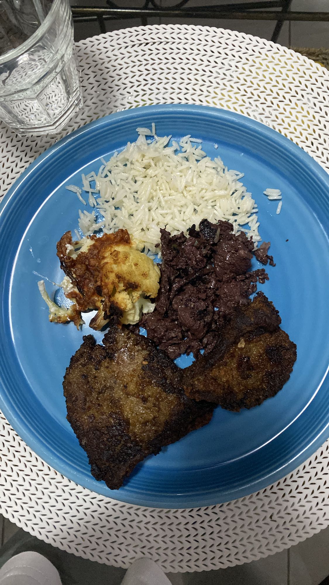 Rice with meat and sides