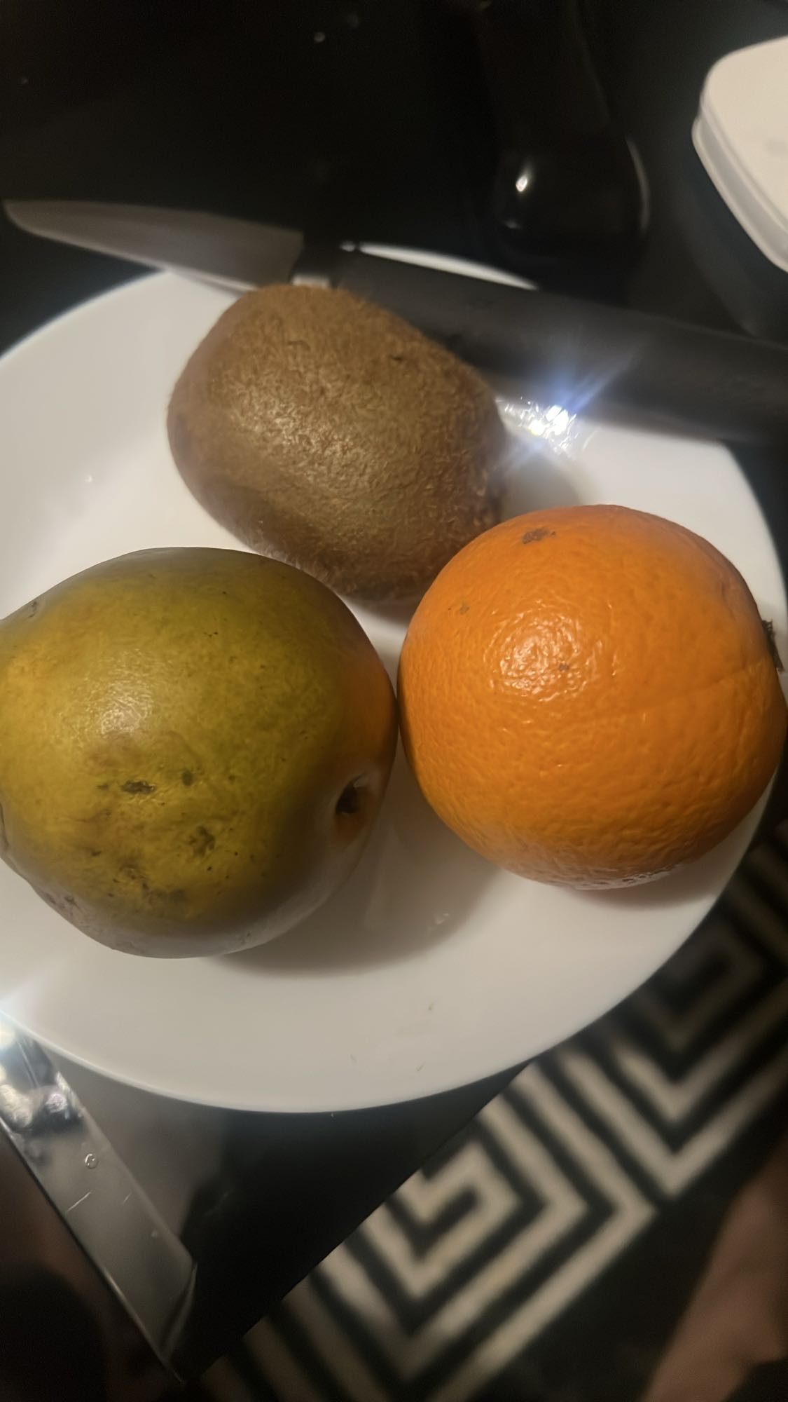 Fruktfat med tre frukter