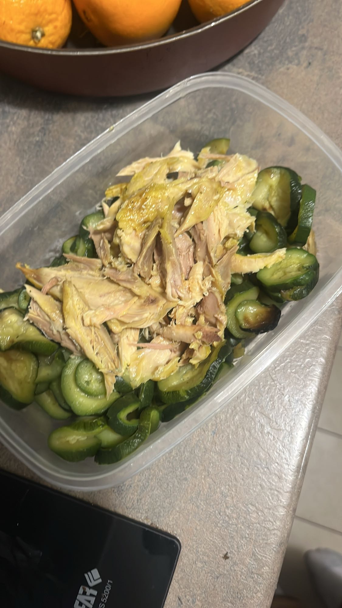 Poulet et courgettes