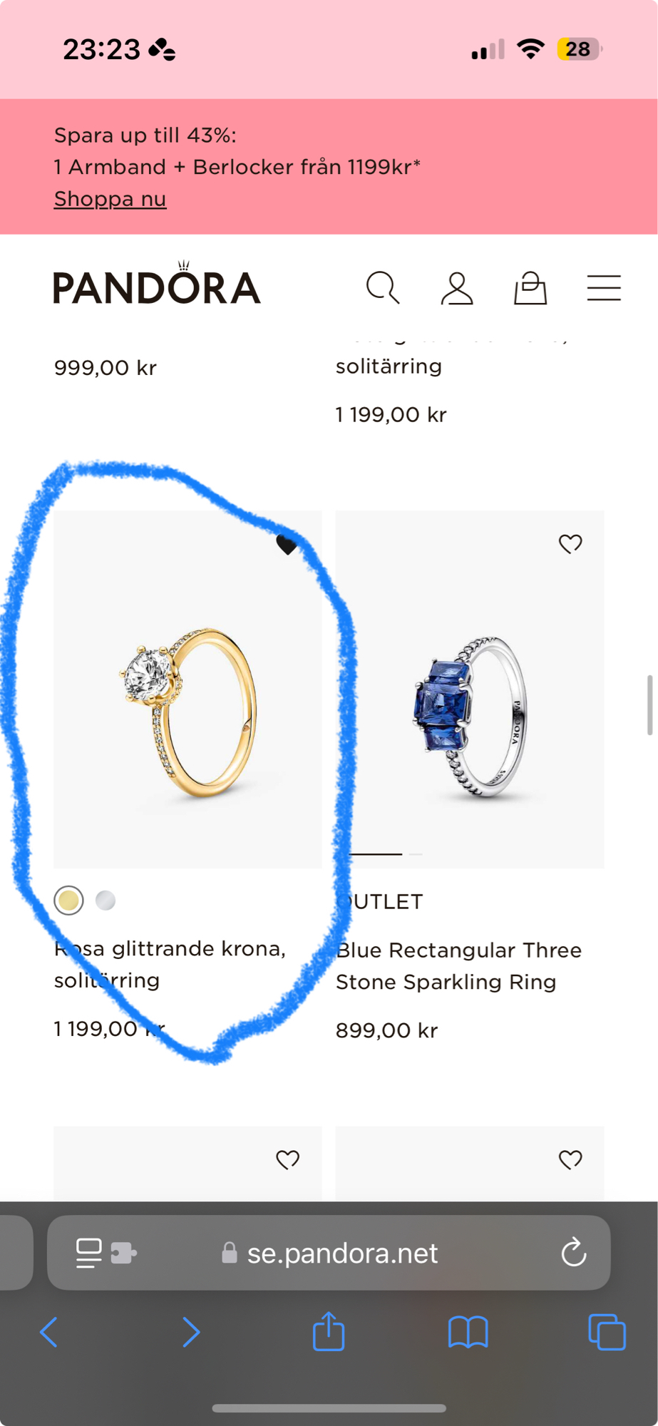 Ingen mat identifierad