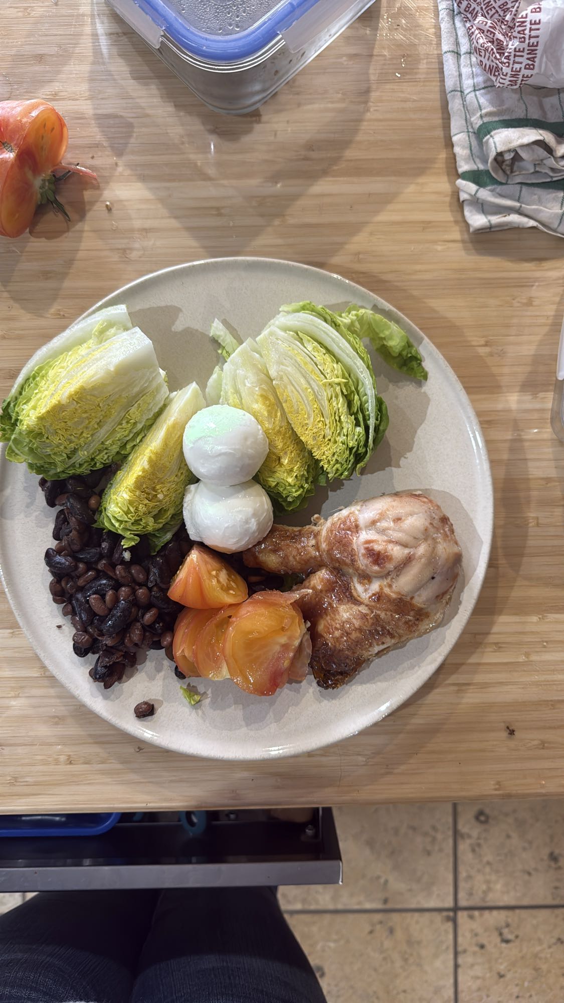 Poulet et légumes frais