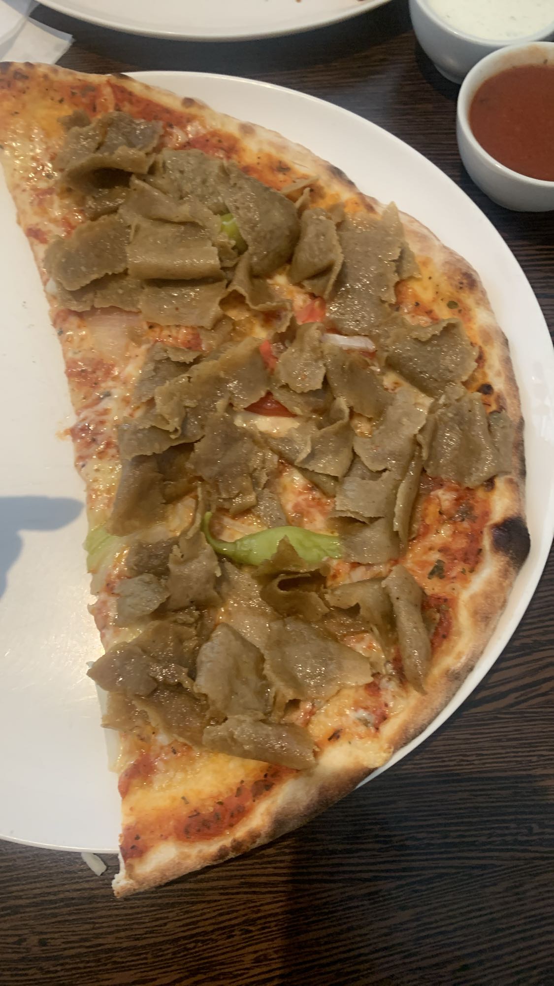 Kebabpizza skiva