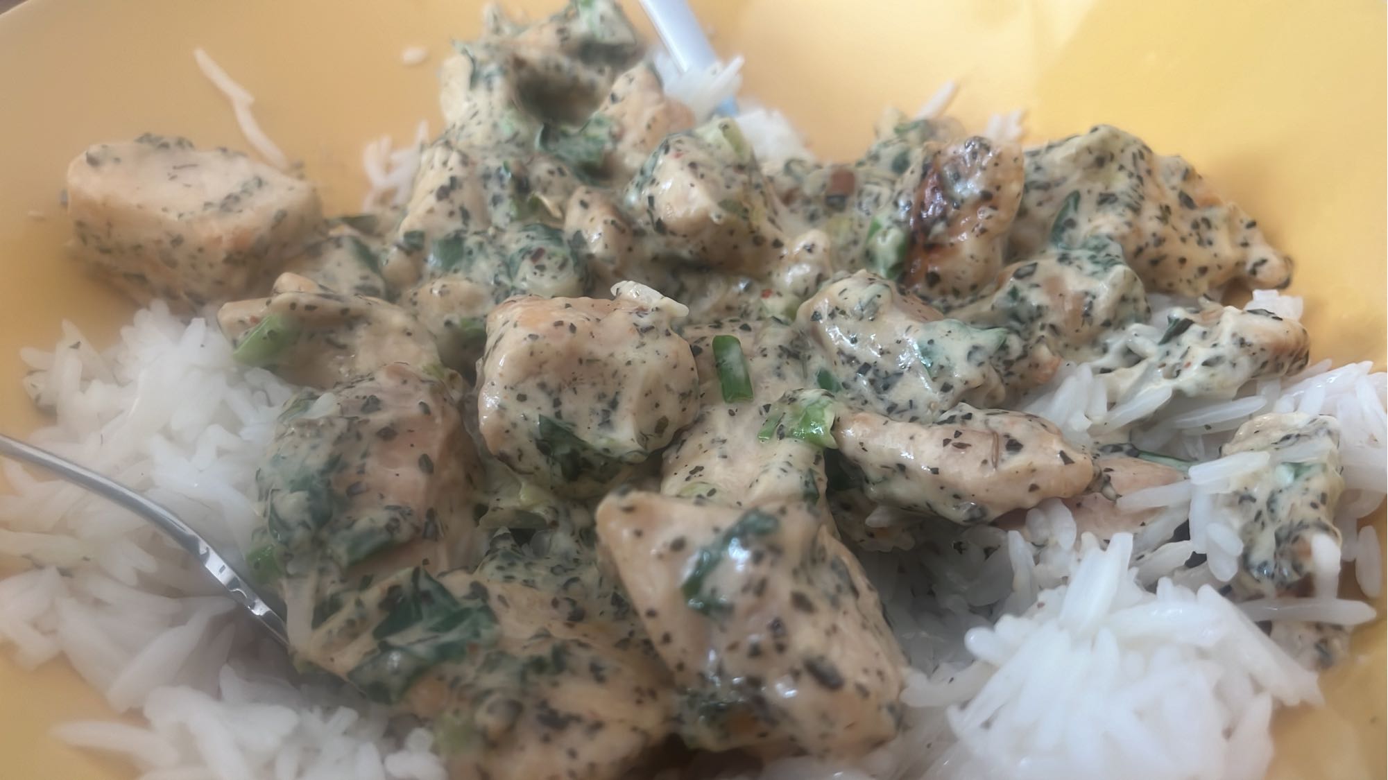 Kremalı Tavuklu Pilav