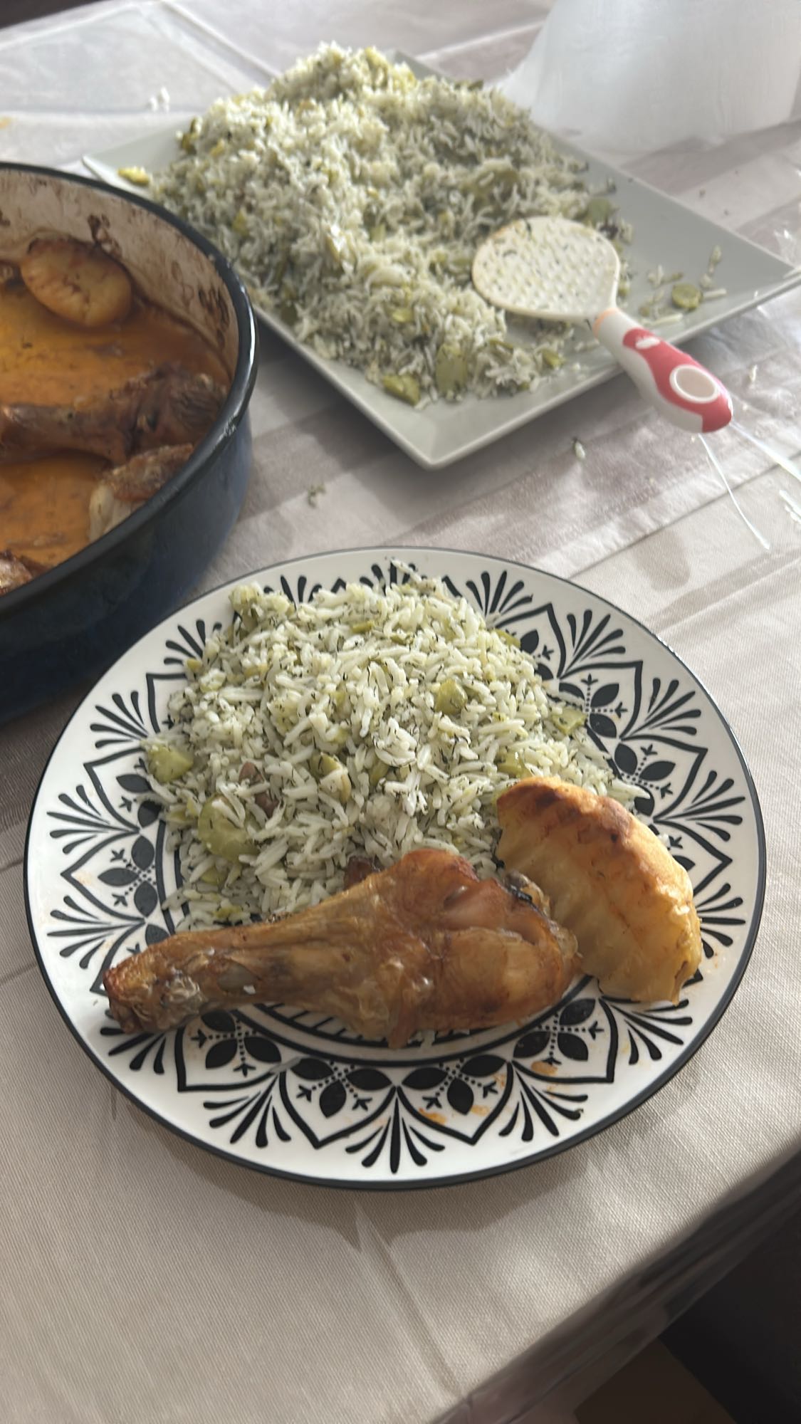 Poulet et riz aux herbes