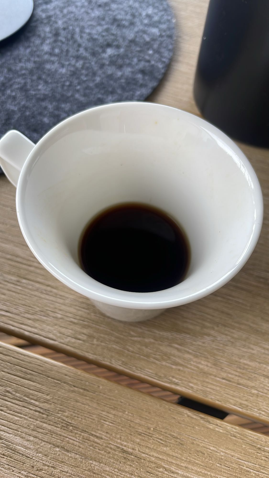 Tasse schwarzer Kaffee