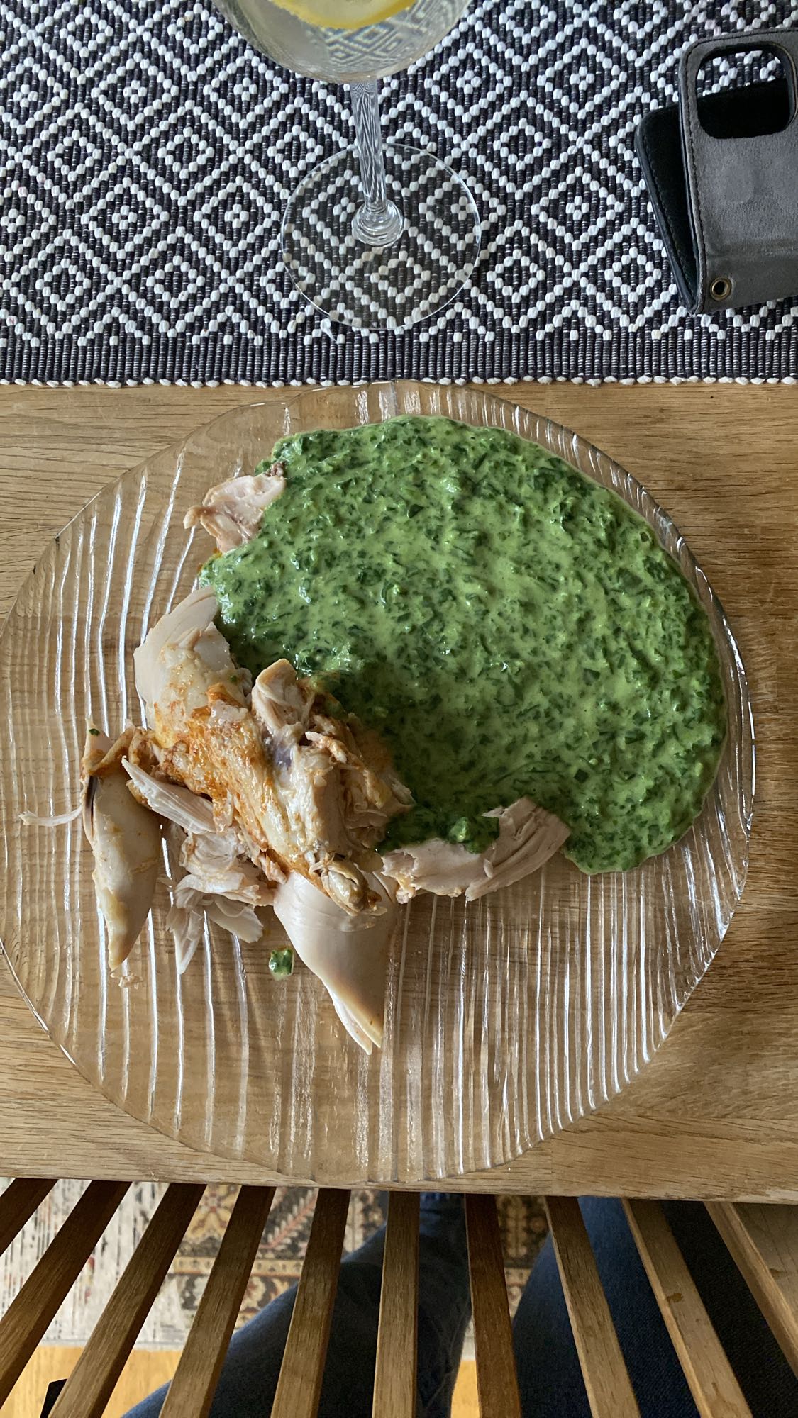 Kyckling med stuvad spenat