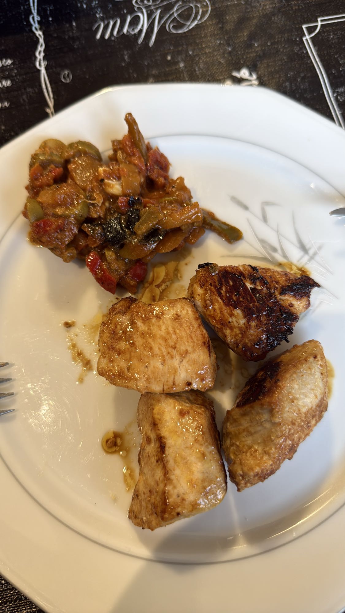 Poulet et légumes sautés