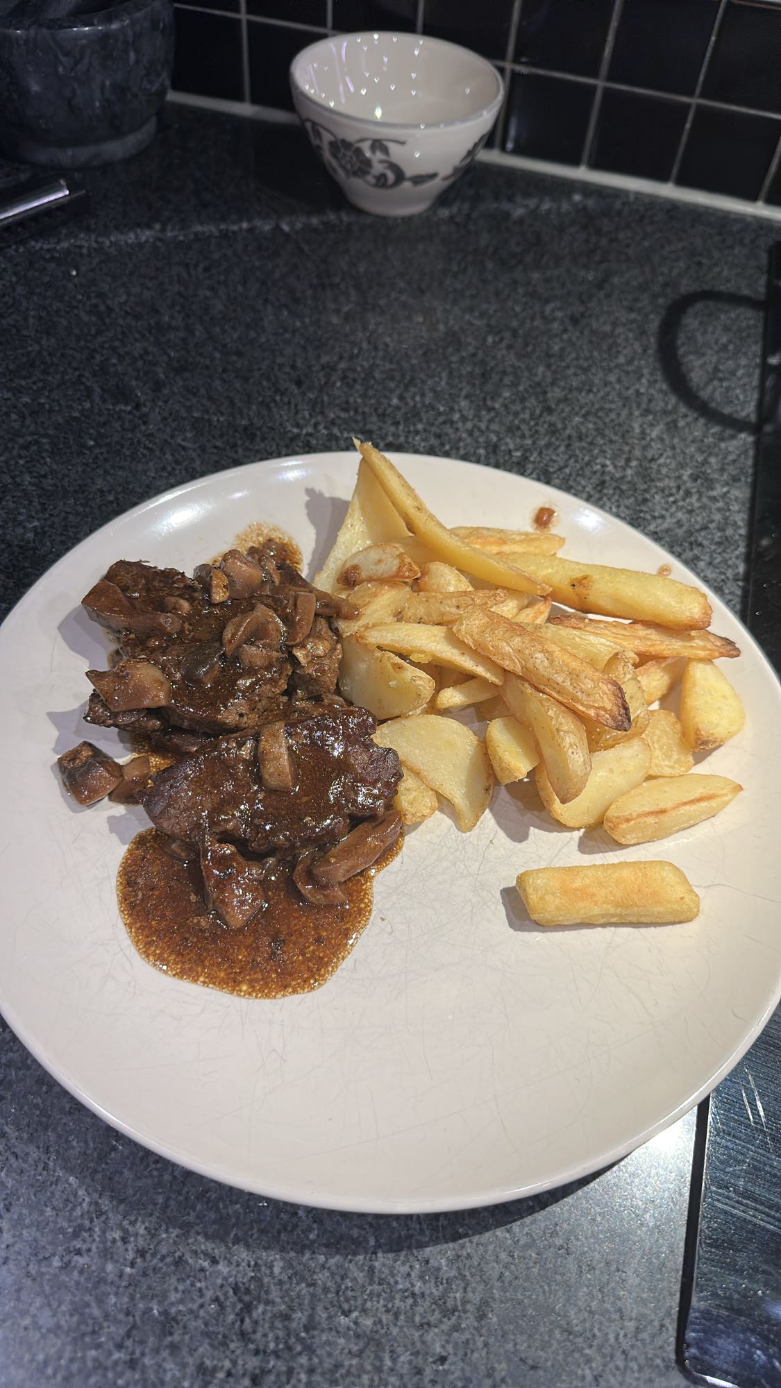 Biff med pommes frites