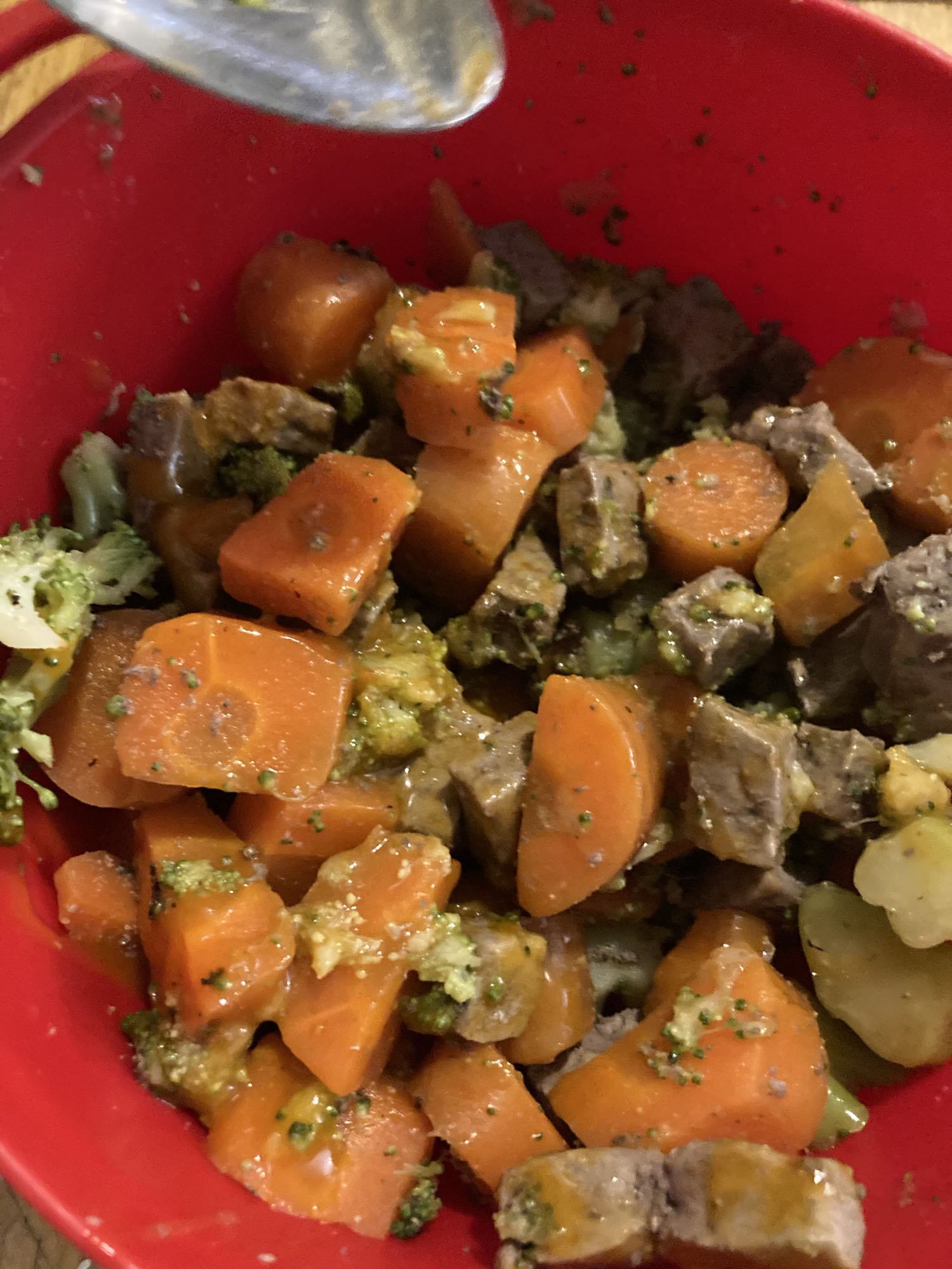 Hígado con verduras