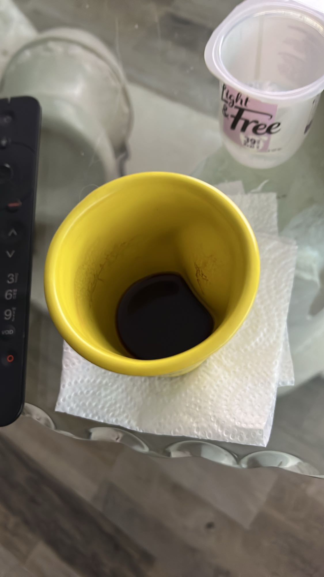 Café et yaourt léger