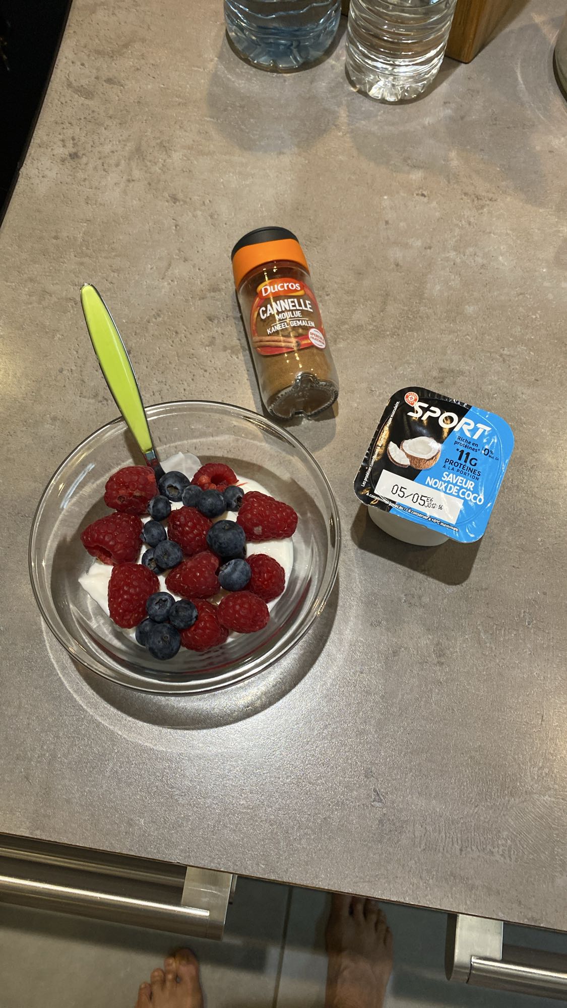 Yaourt coco fruits rouges