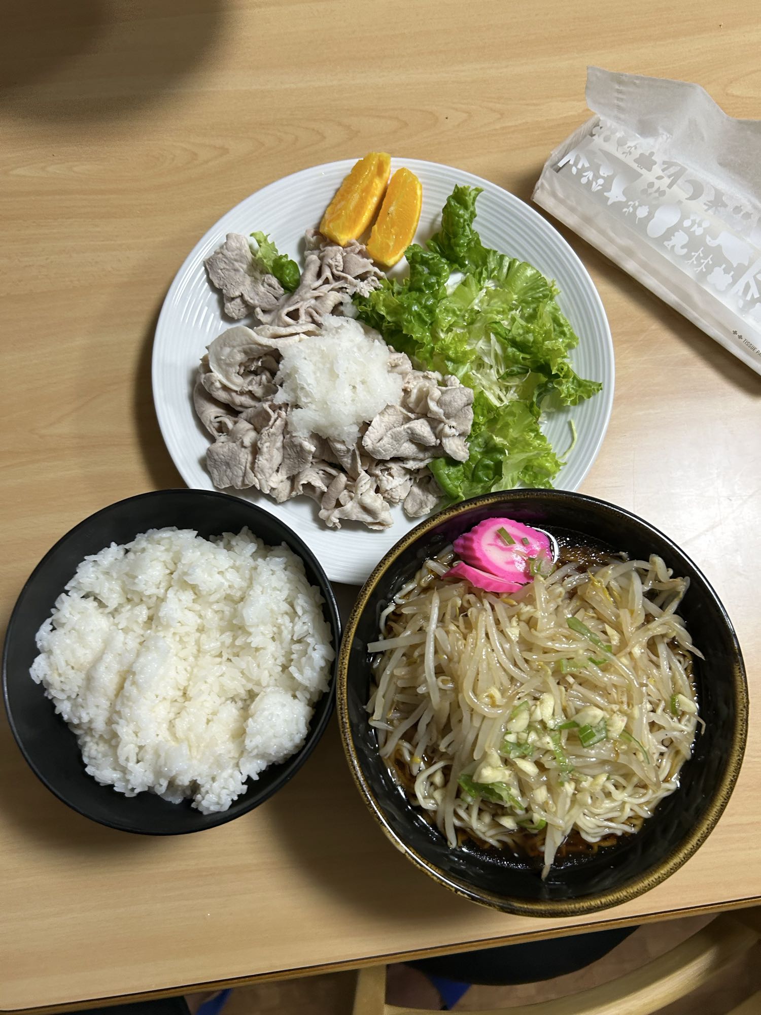 豚しゃぶとラーメン定食