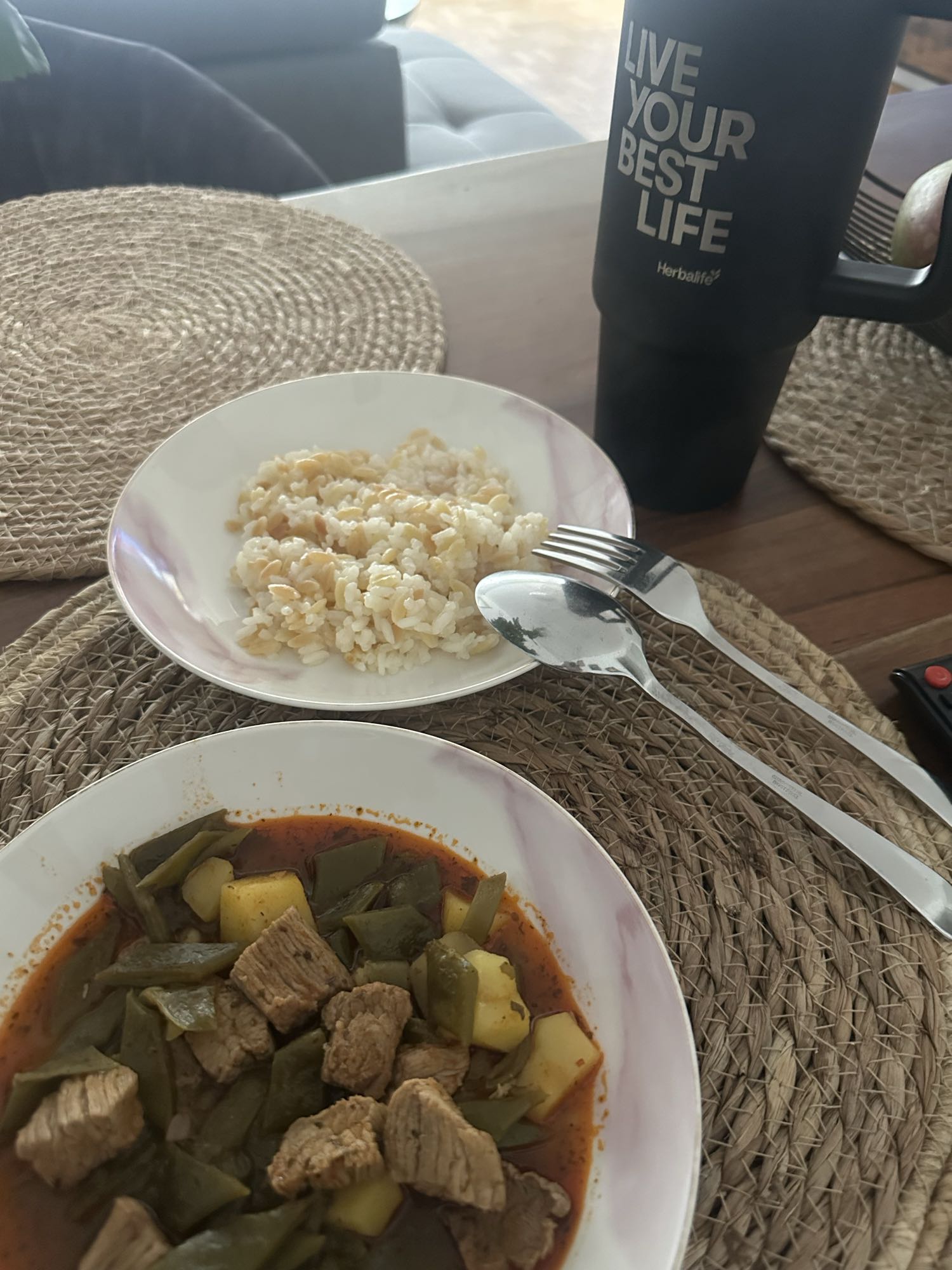 Beef stew with rice