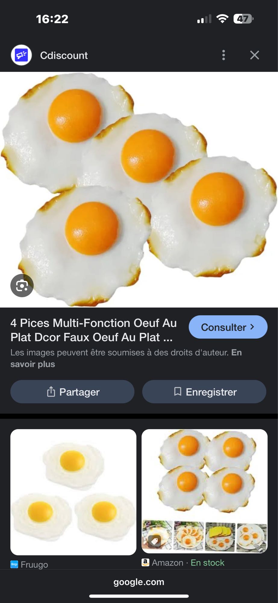 Faux œufs au plat
