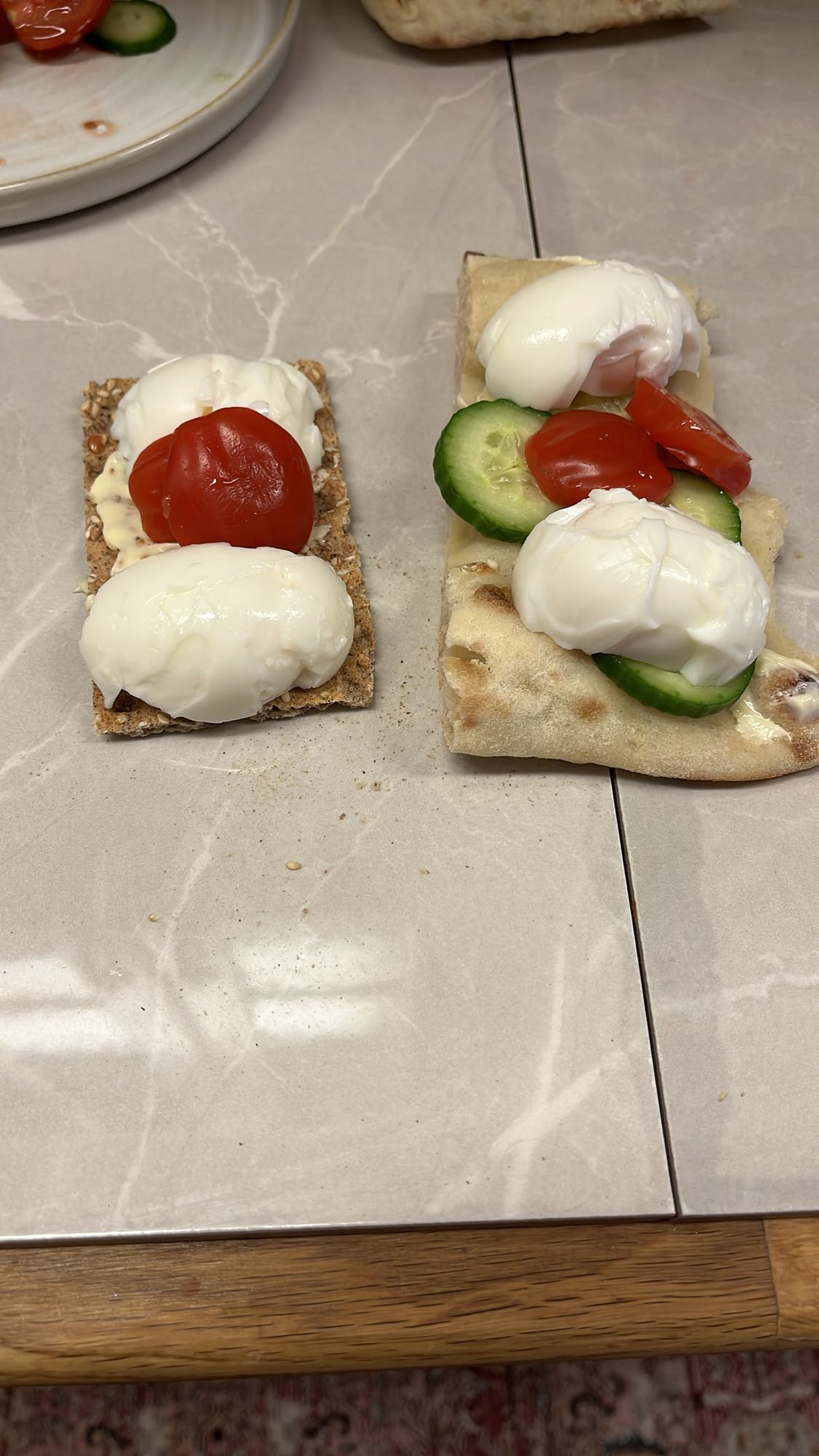 Äggsmörgåsar med grönsaker