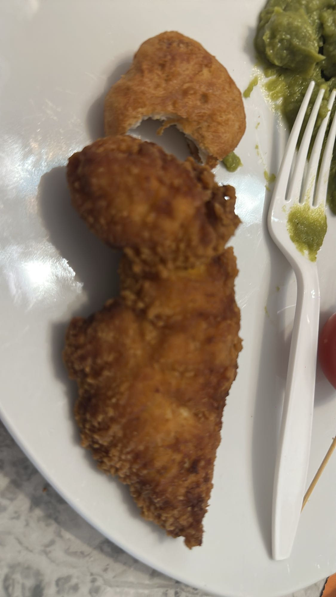 Poulet frit et accompagnements