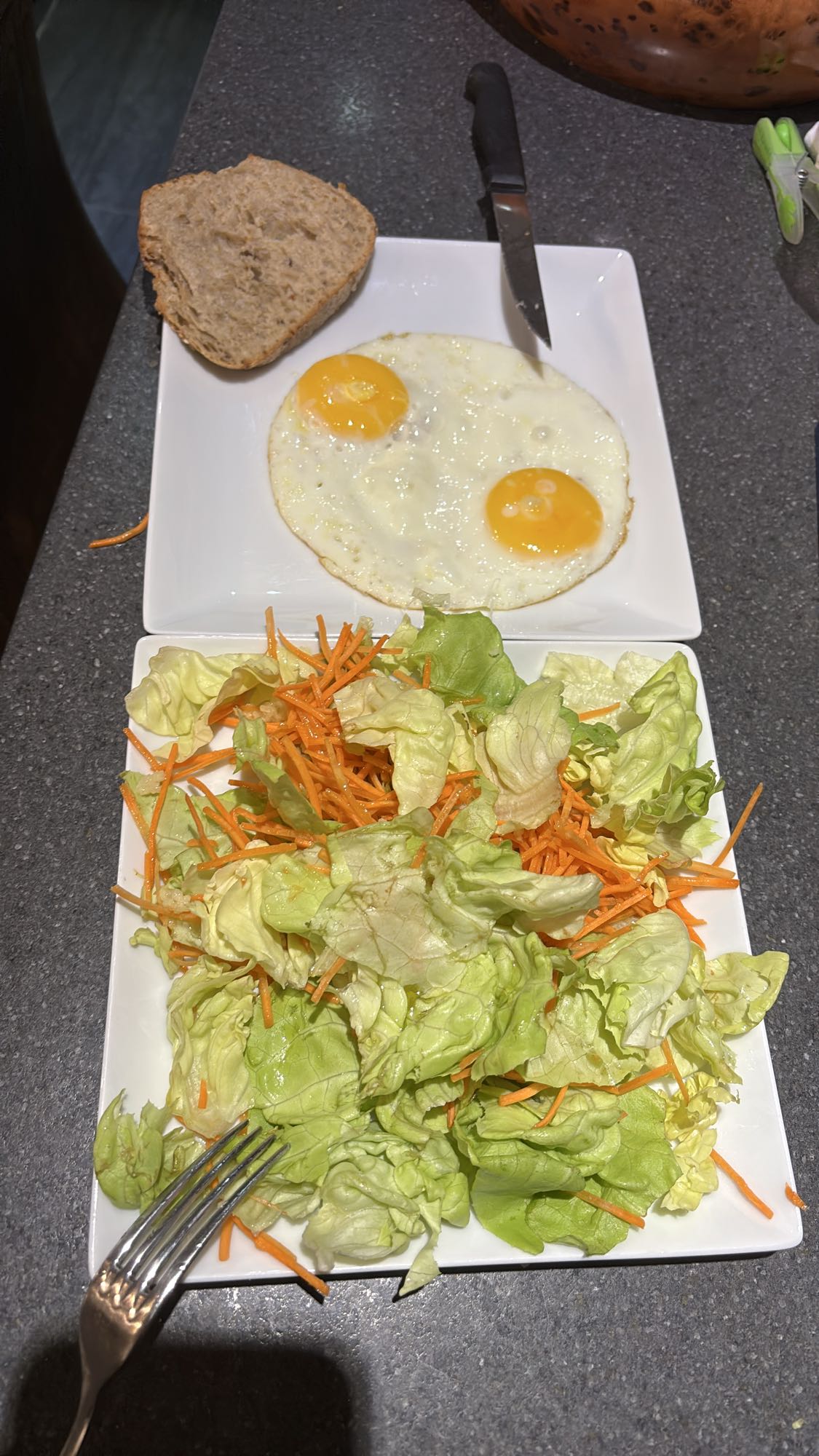 Oeufs et salade