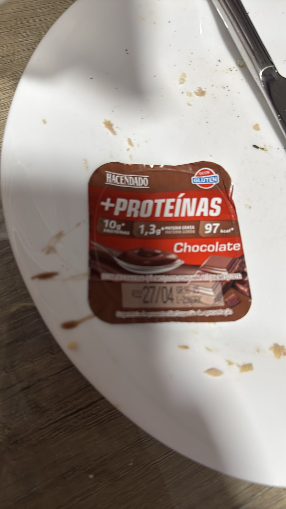 Postre chocolate proteico