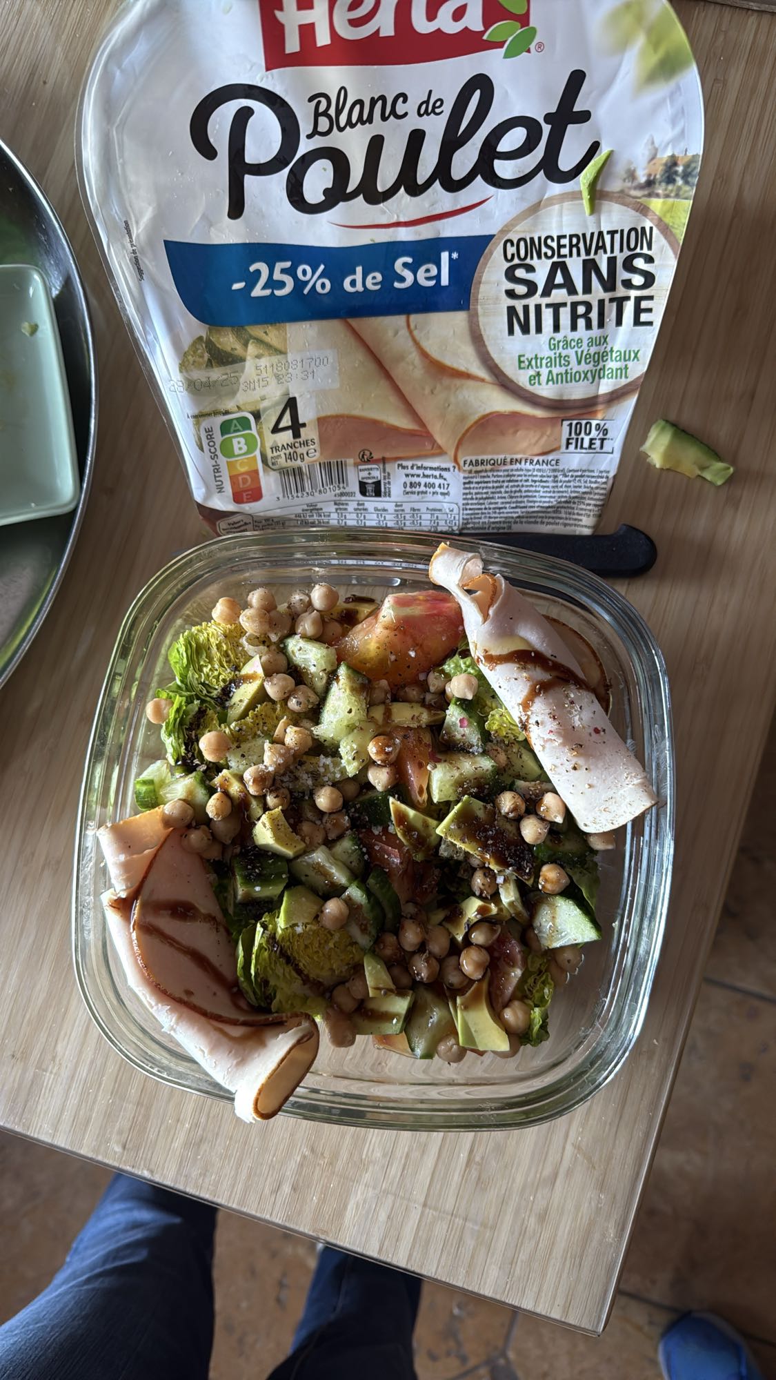 Salade poulet avocat