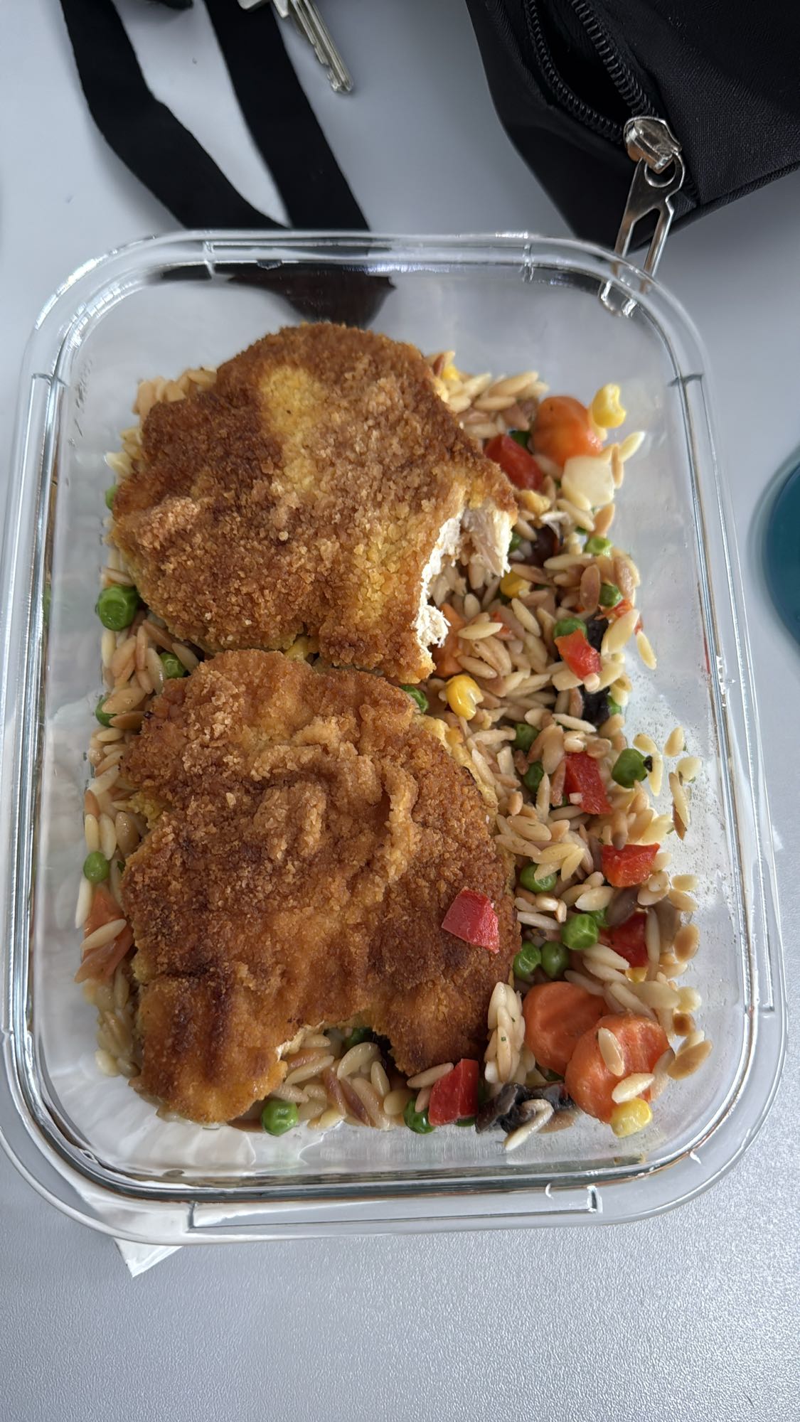 Pane kaplı tavuk ve arpa