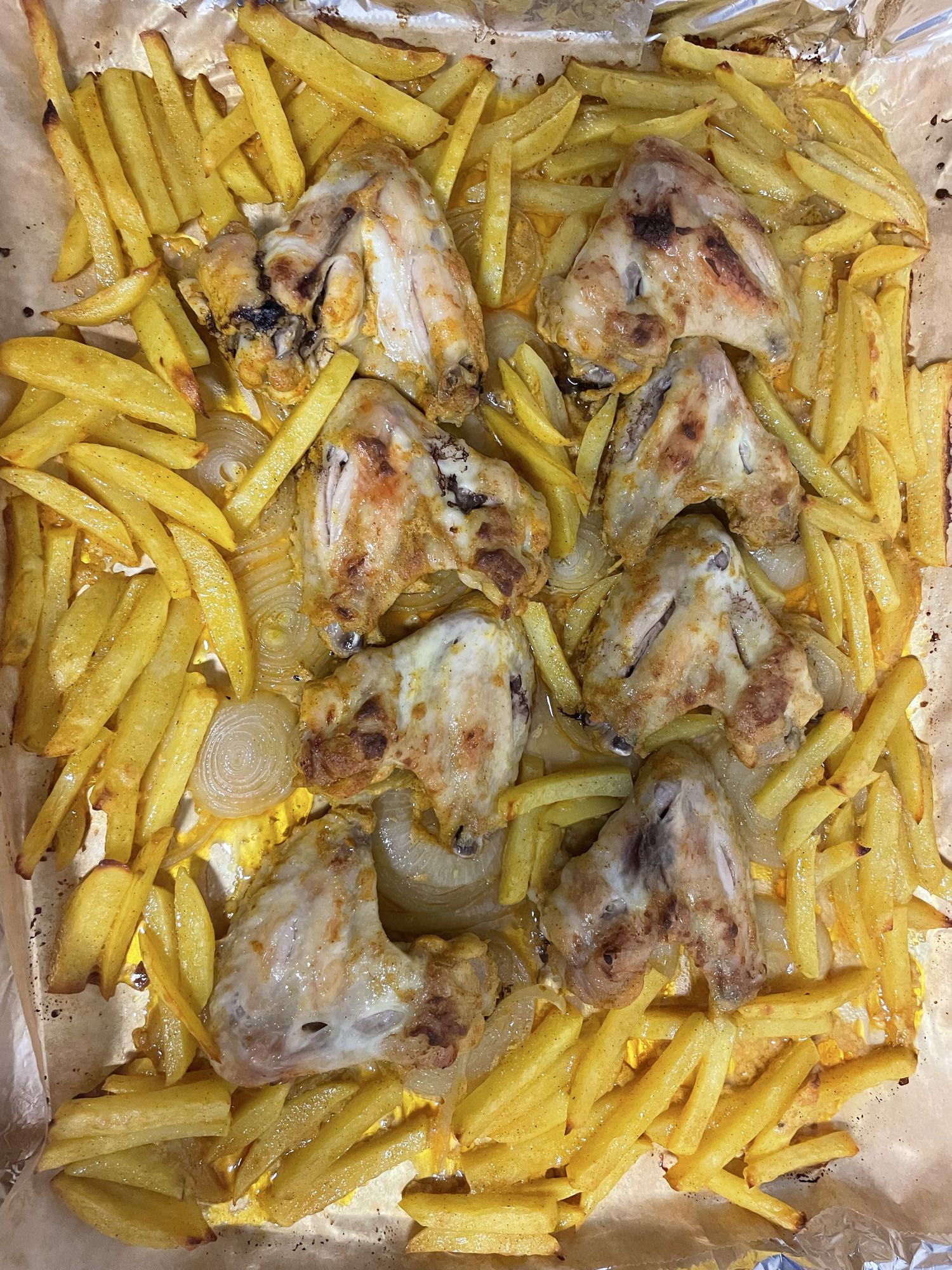 Baked Chicken and Fries