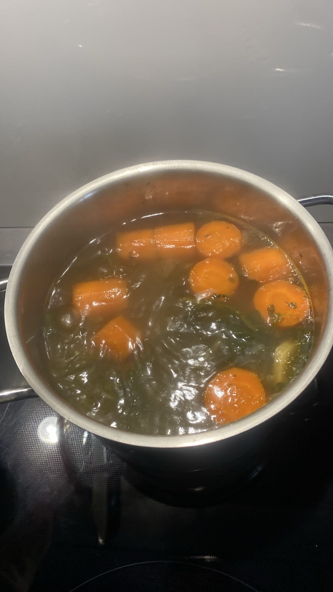 Sopa de zanahoria y kale