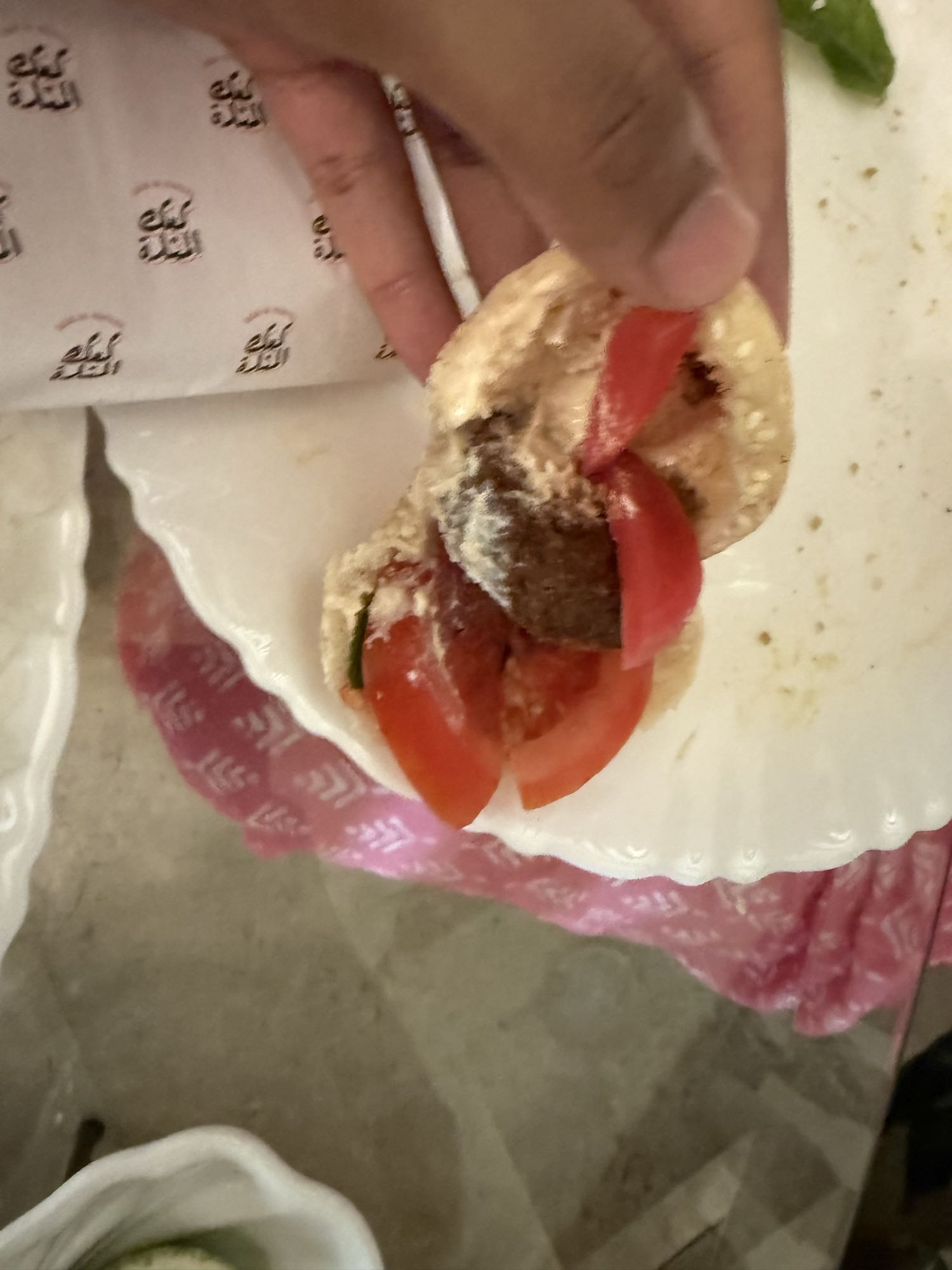 Mini falafel sandwich