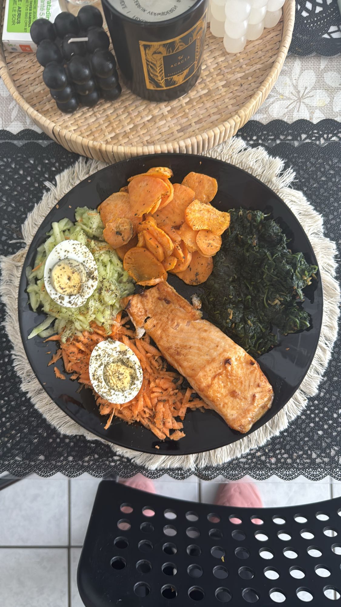 Assiette saumon santé