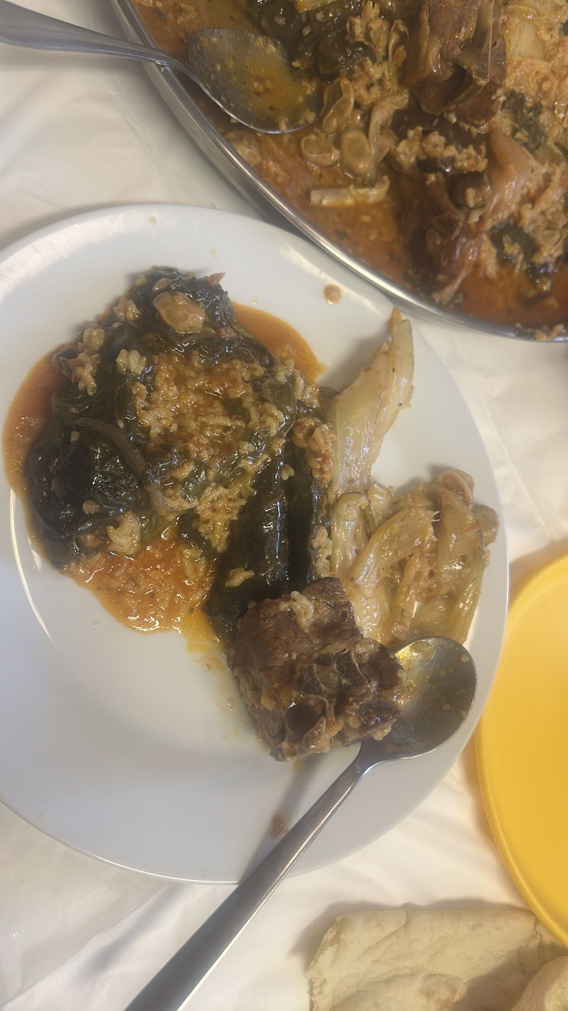 Fyllda vinblad med kött