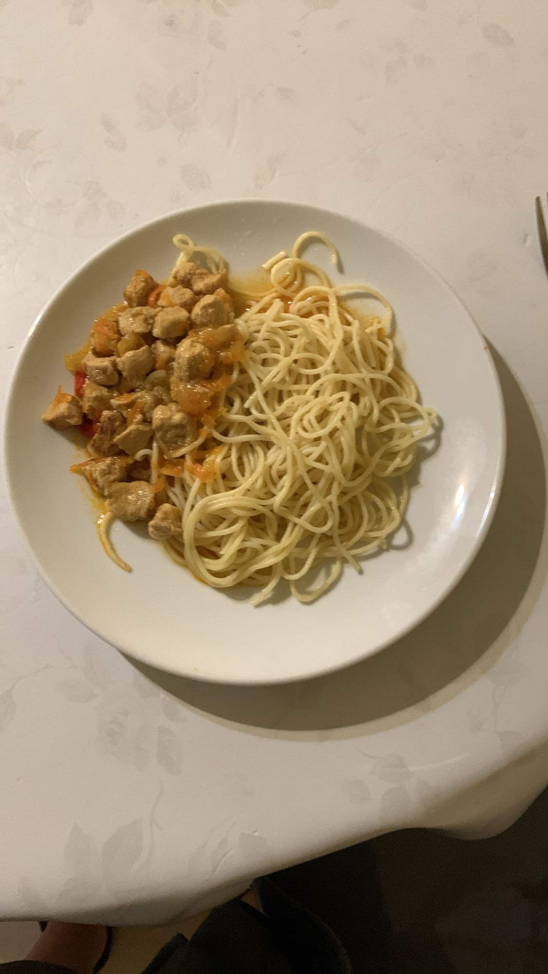 Spaghetti au poulet