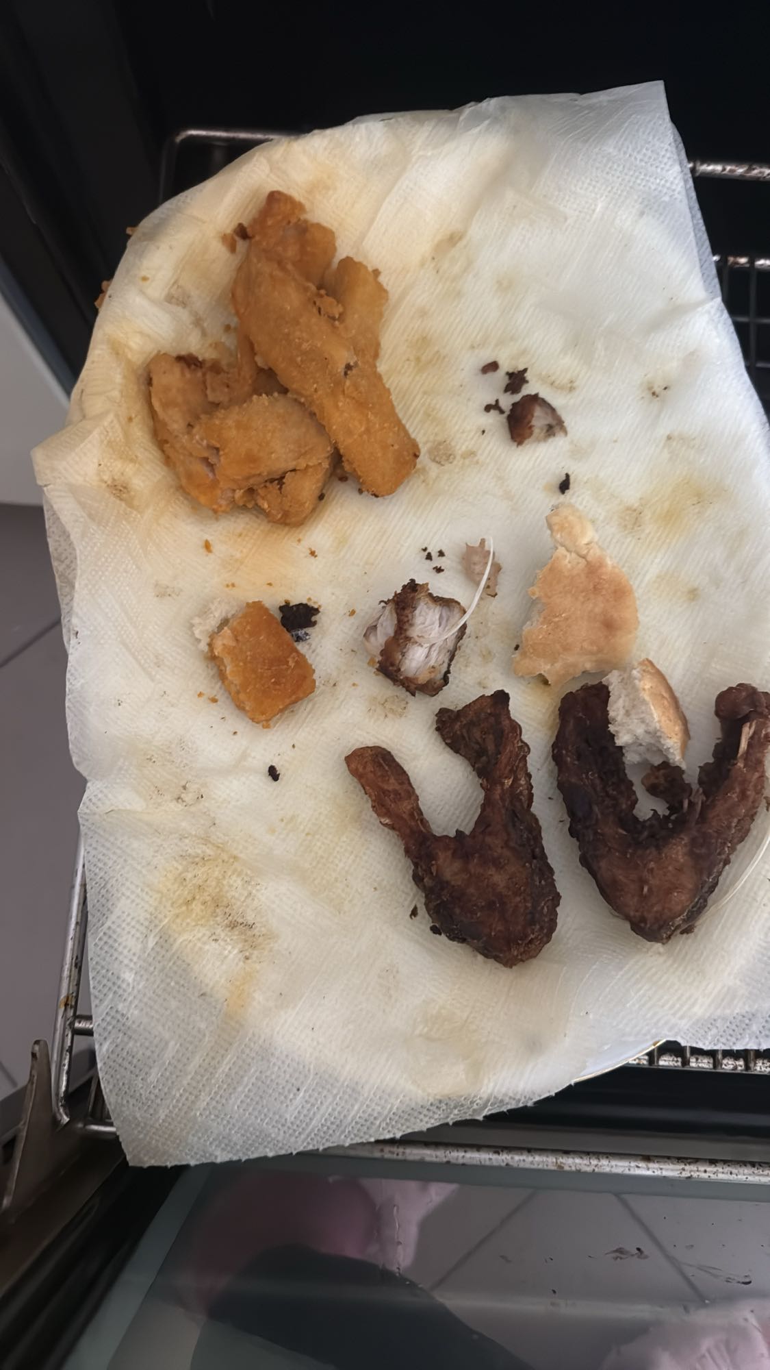 Fried chicken pieces