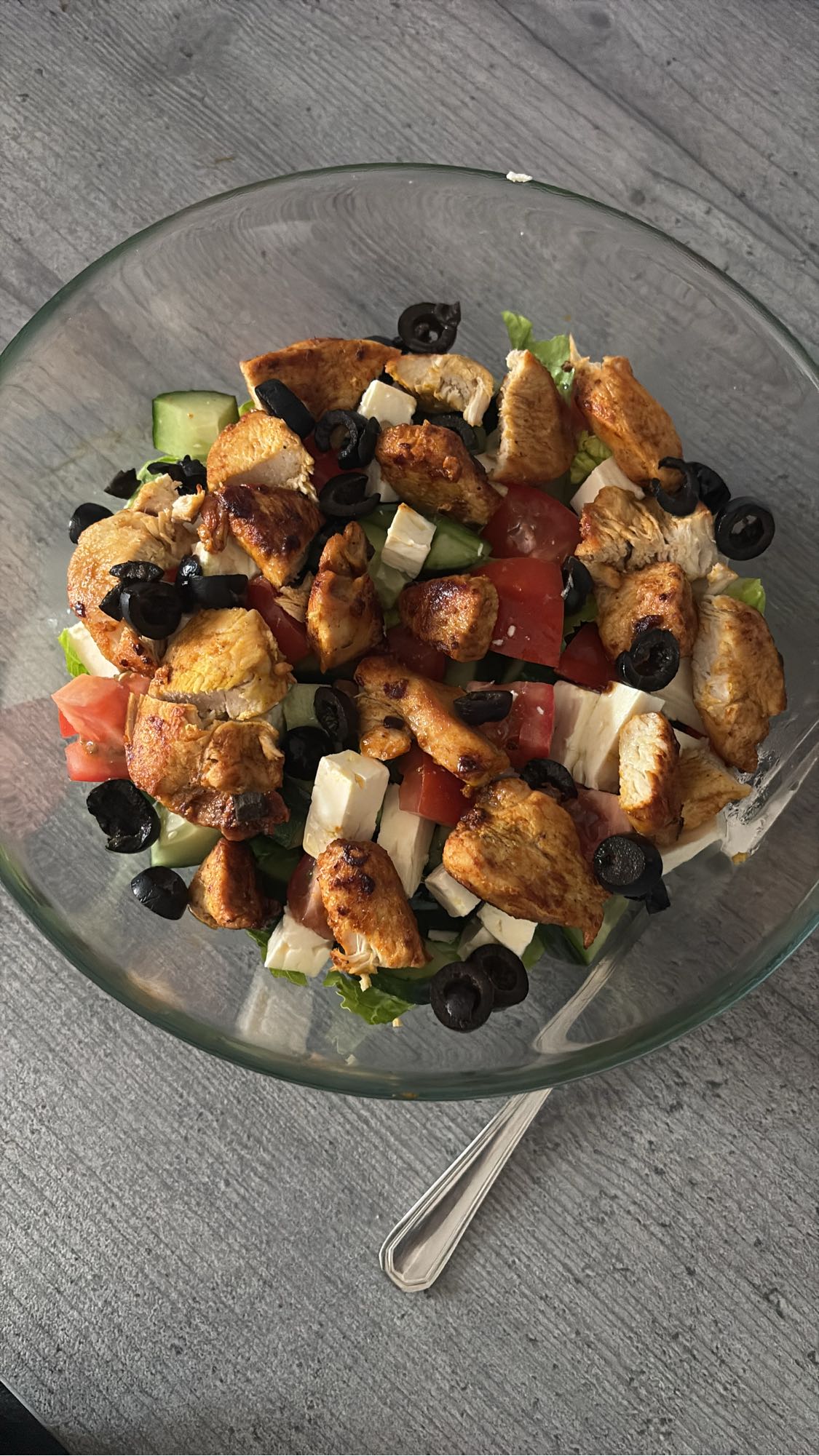 Ensalada de pollo griego