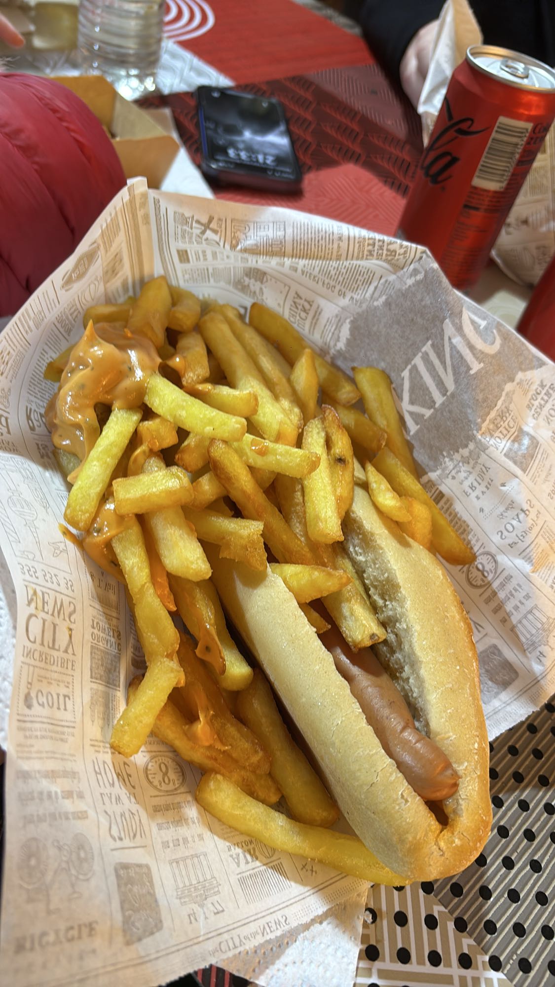 Hot-dog et frites