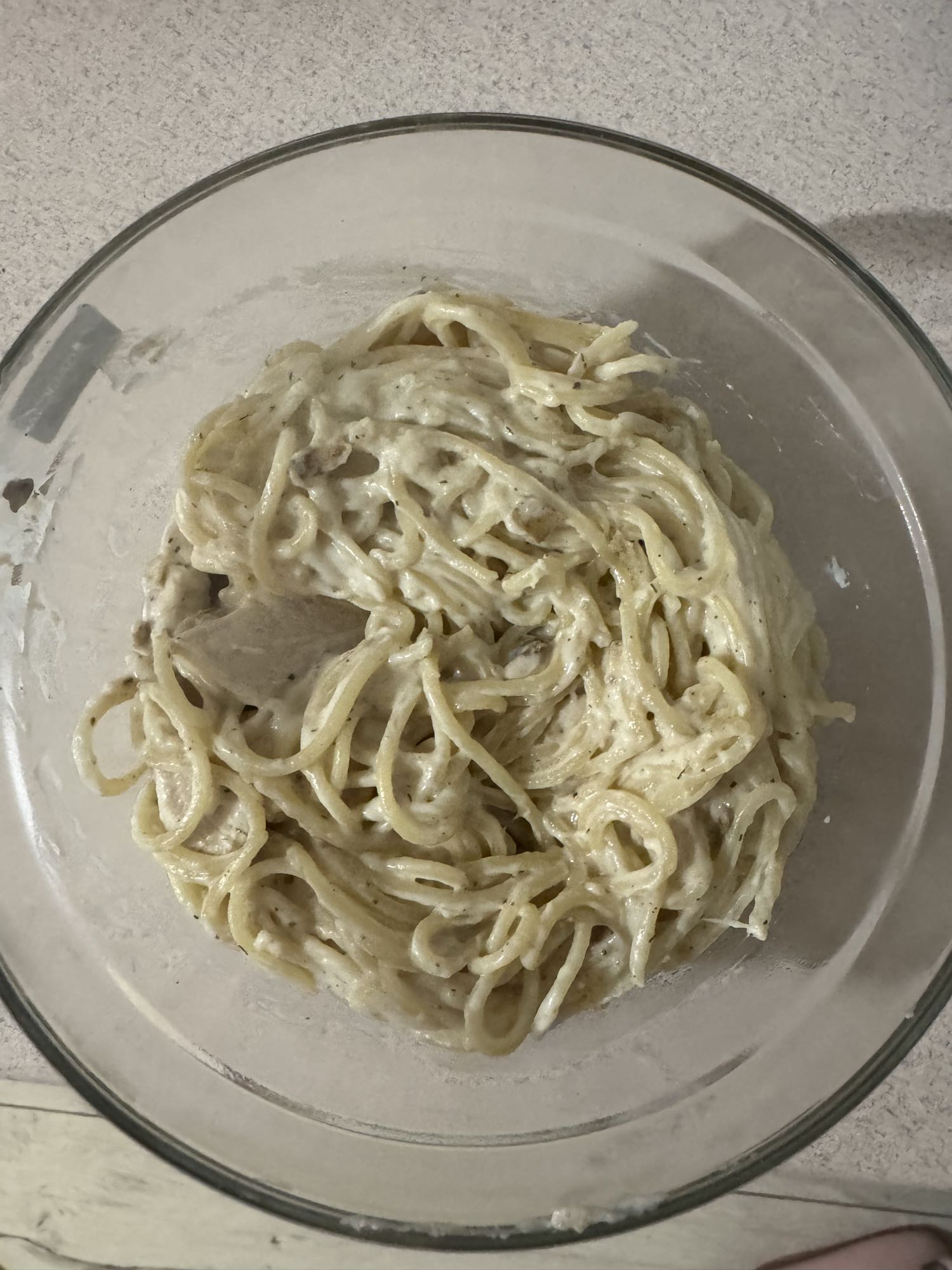 Паста с белым соусом