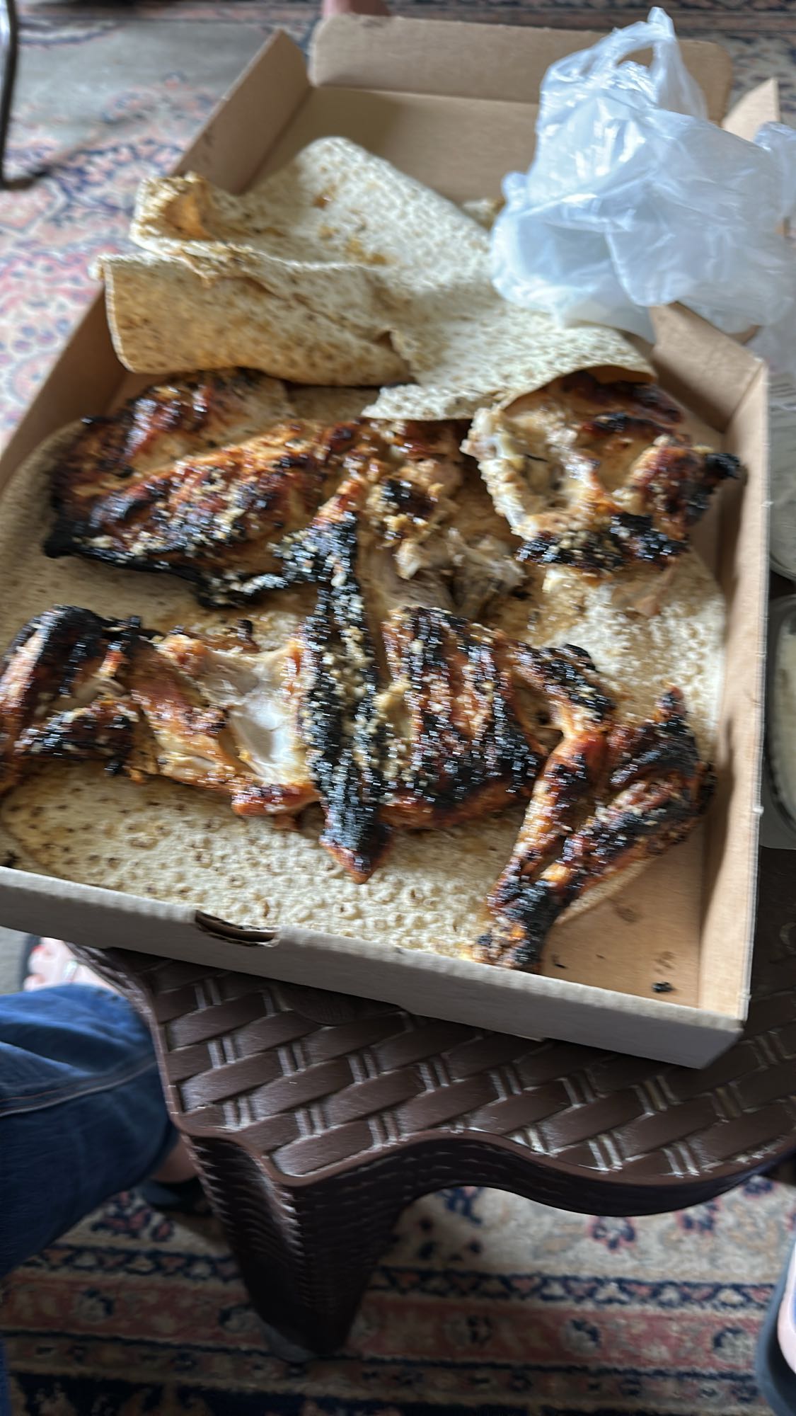 Grilled Chicken with Bread