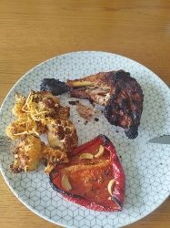 Poulet rôti et légumes