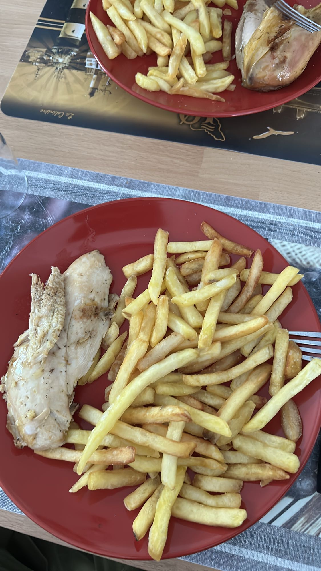Poulet et frites