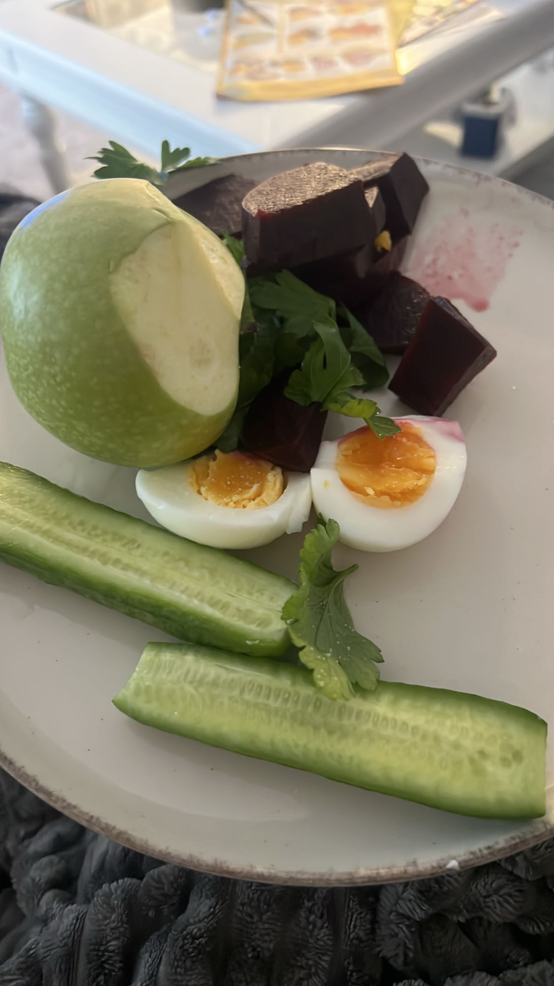 Ägg och grönsaksfat