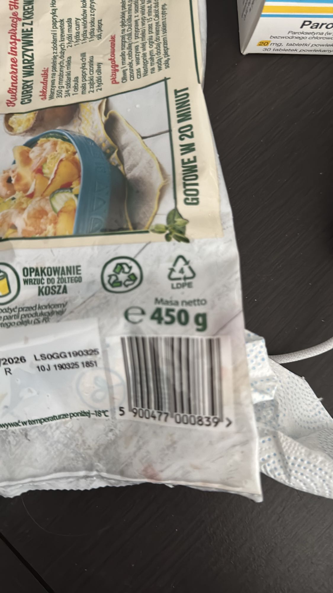 Curry warzywne z krewetkami