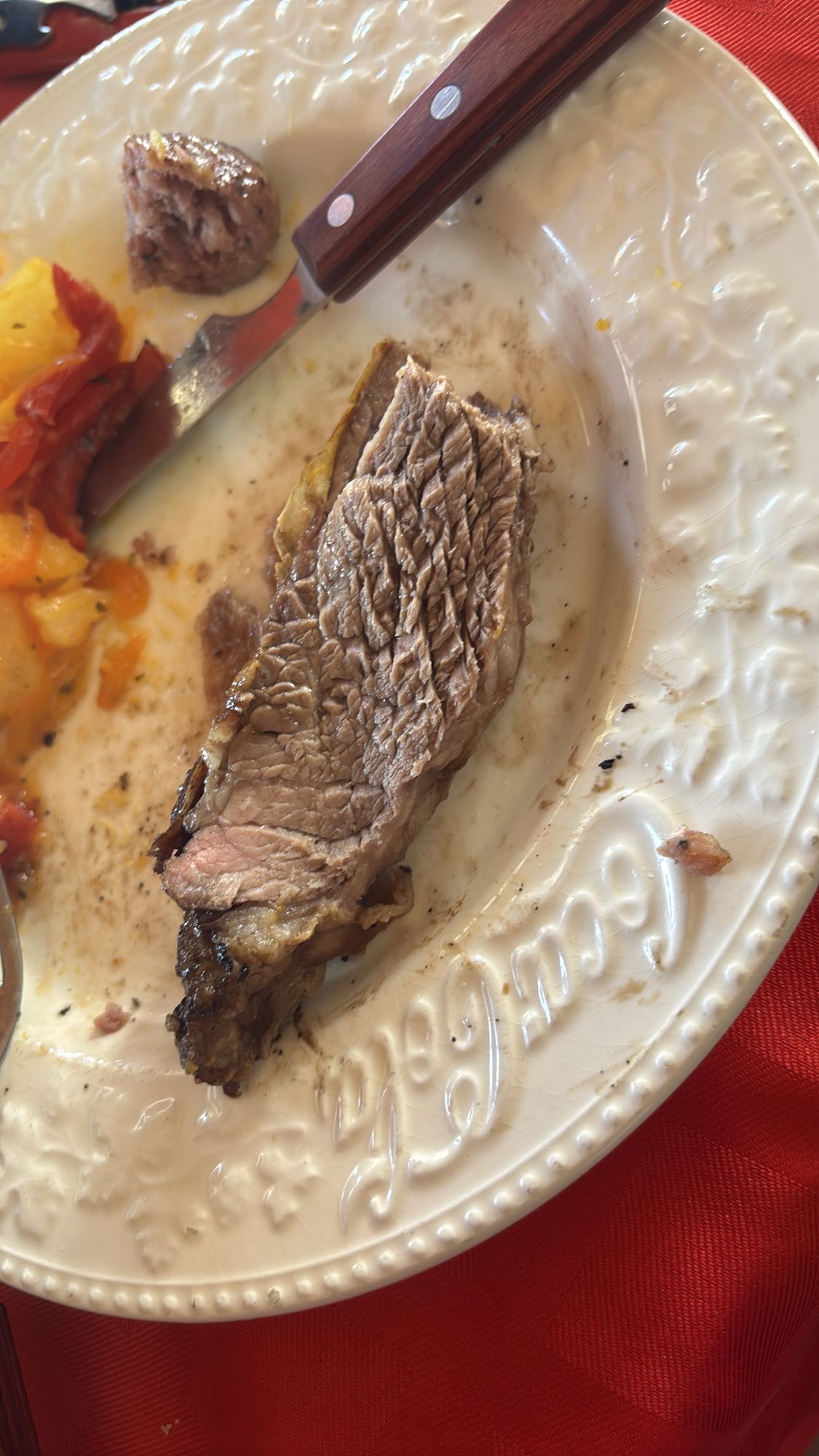 Grilled beef with veggies