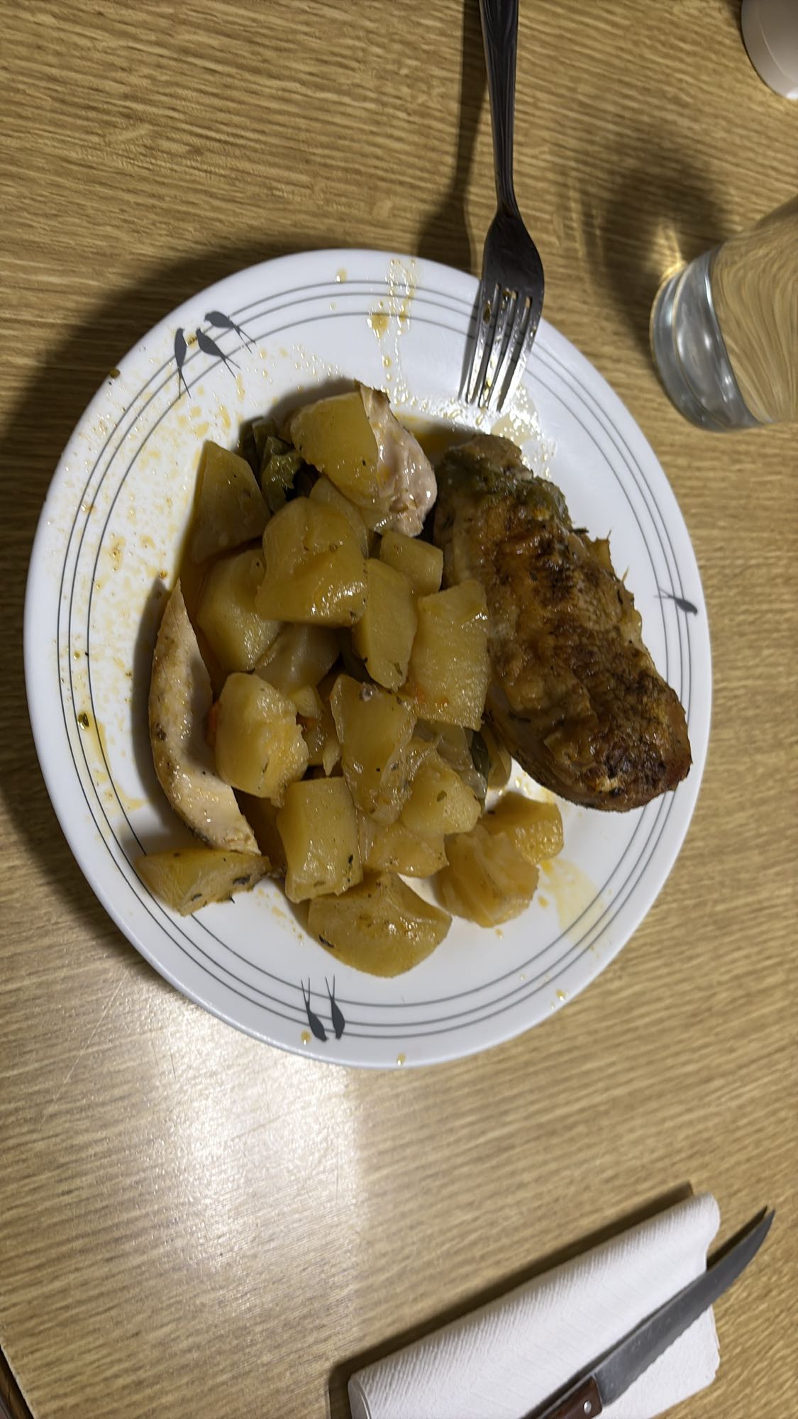 Pollo y patatas al horno