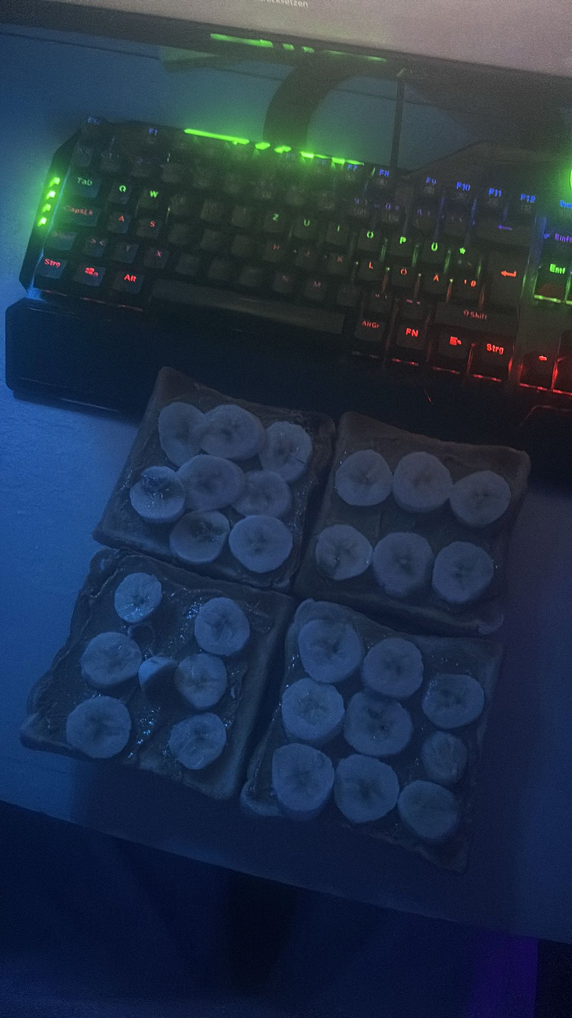 Bananen-Toast mit Erdnussbutter